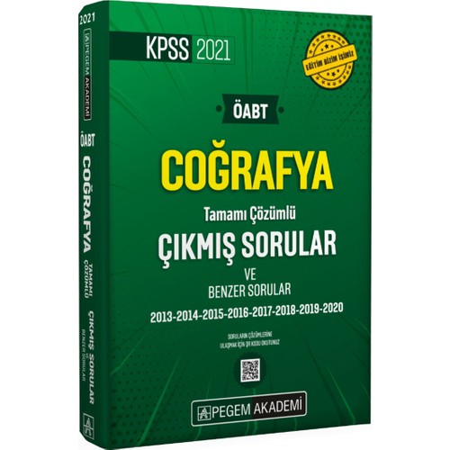 Pegem Akademi 2021 Oabt Cografya Tamami Cozumlu Cikmis Kitabi