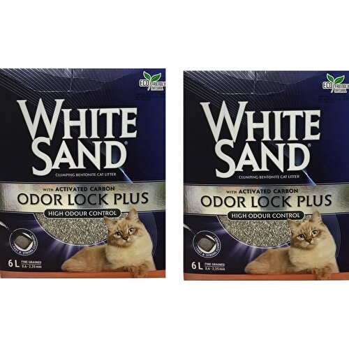 white sand 6 lt odour look plus cat litter 6 lt 2 adet fiyati