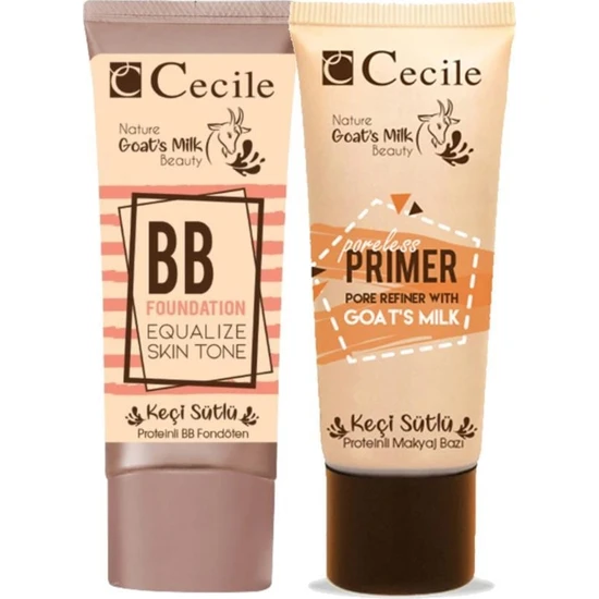 Cecile Keçi Sütlü Bb Foundation 02 Mb+Keçi Sütlü Beauty Primer