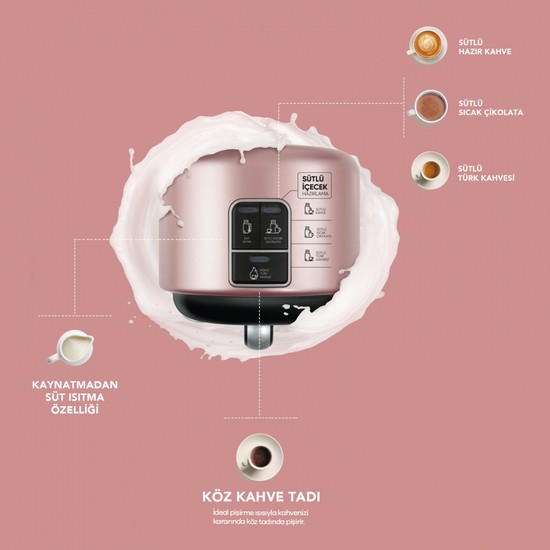 Karaca Hatır Mod Sütlü Türk Kahve Makinesi Rosegold Fiyatı