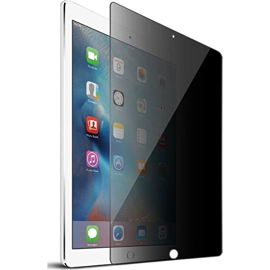 FUJİMAX Apple iPad Air 3. Nesil A2152 A2154 Seri Parmak Iz Bırakmayan 9h Temperli Hayalet Privacy Ekran Koruyucu Siyah