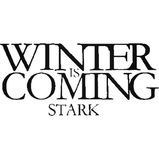Universal Game Of Thrones Winter Is Coming Sticker Araba Oto Arma Duvar Sticker Ev Dekoratif Çıkartma 20 x 20 cm Siyah