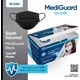 Mediguard Black TIP2R Meltblown 3 Katlı ve Telli Cerrahi Siyah Maske 50 Adet