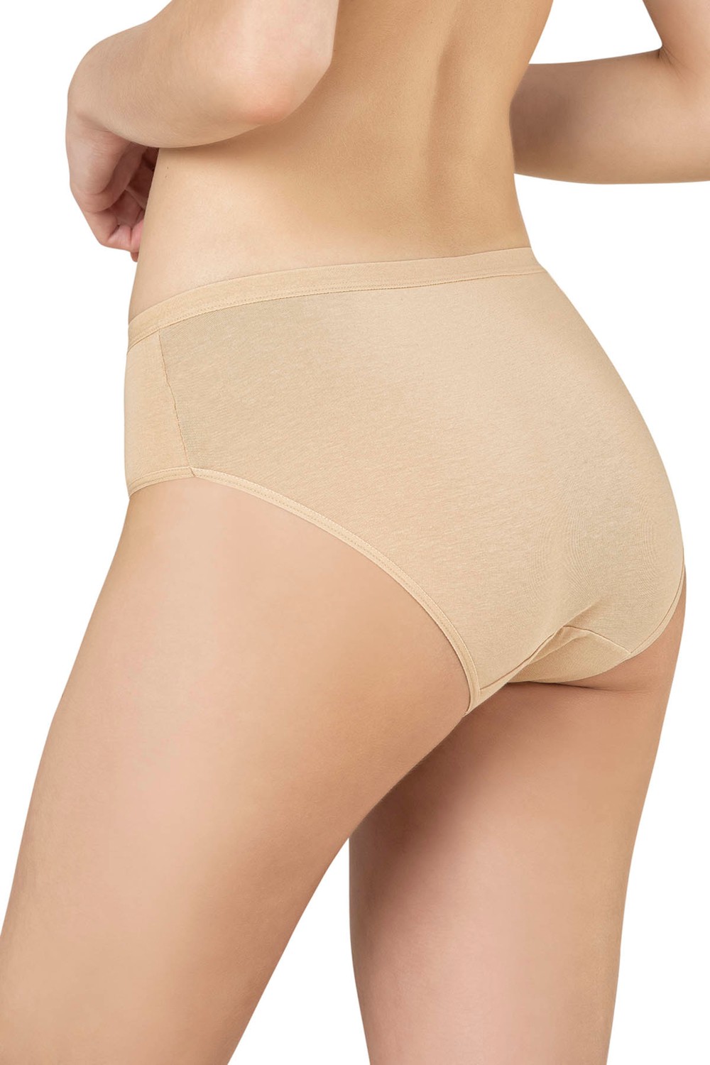 Özkan Underwear Özkan 26800 Kadın 3'lü Paket Pamuklu Büyük Beden Aralığı Esnek Yüksek Bel Battal Boy Bato Külot görsel 4