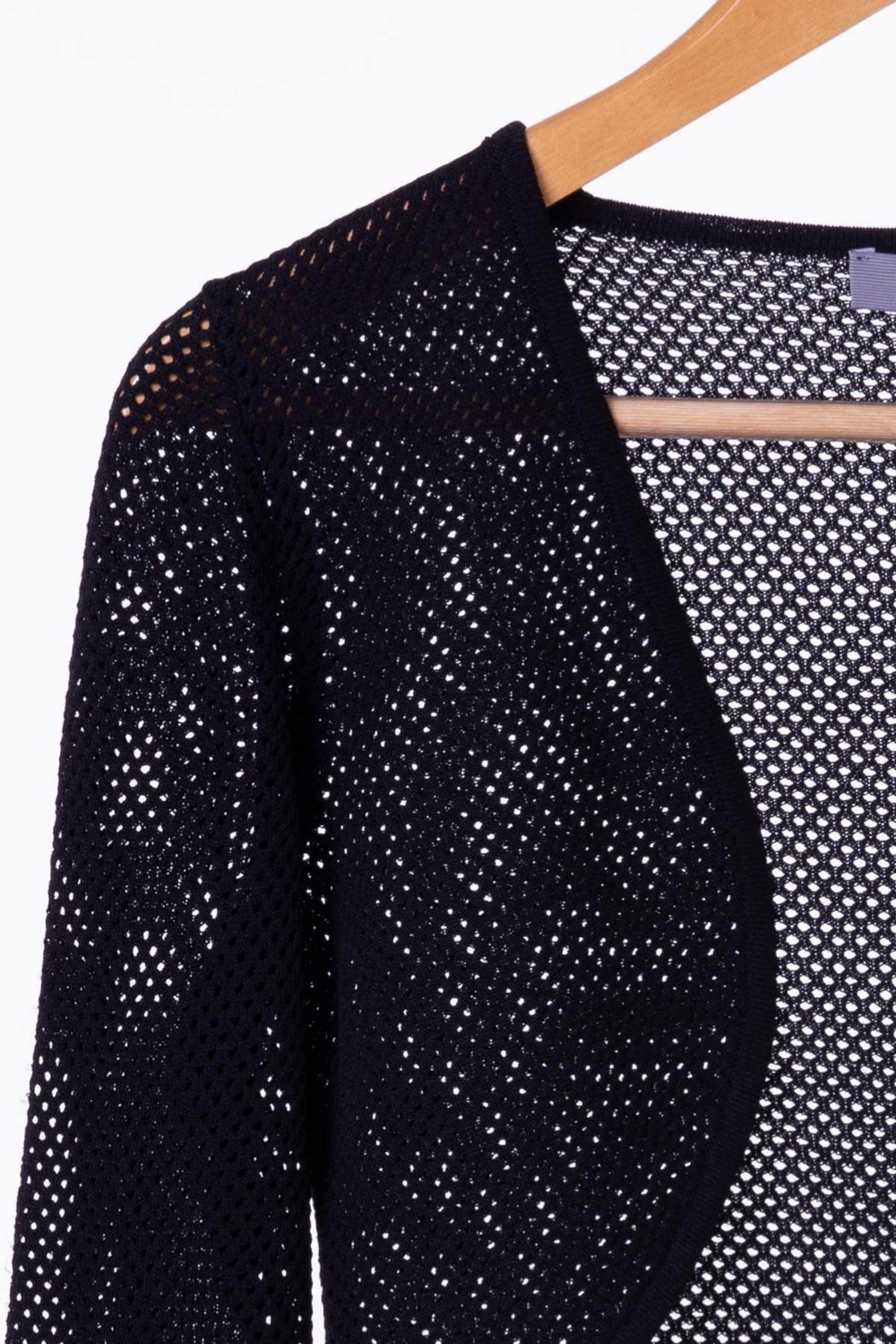 Peraluna BUTTERFLY BOLERO File Örgü Uzun Kol Triko Kadın Bolero - Siyah görsel 5