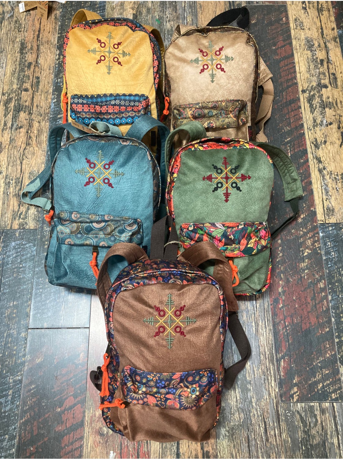 street&bagdnz Street Bag Nubi Etnik Otantik Desenli Nakışlı Sırt Çantası Bohem Sırt Çantası Günlük Kullanım Seyehat görsel 4