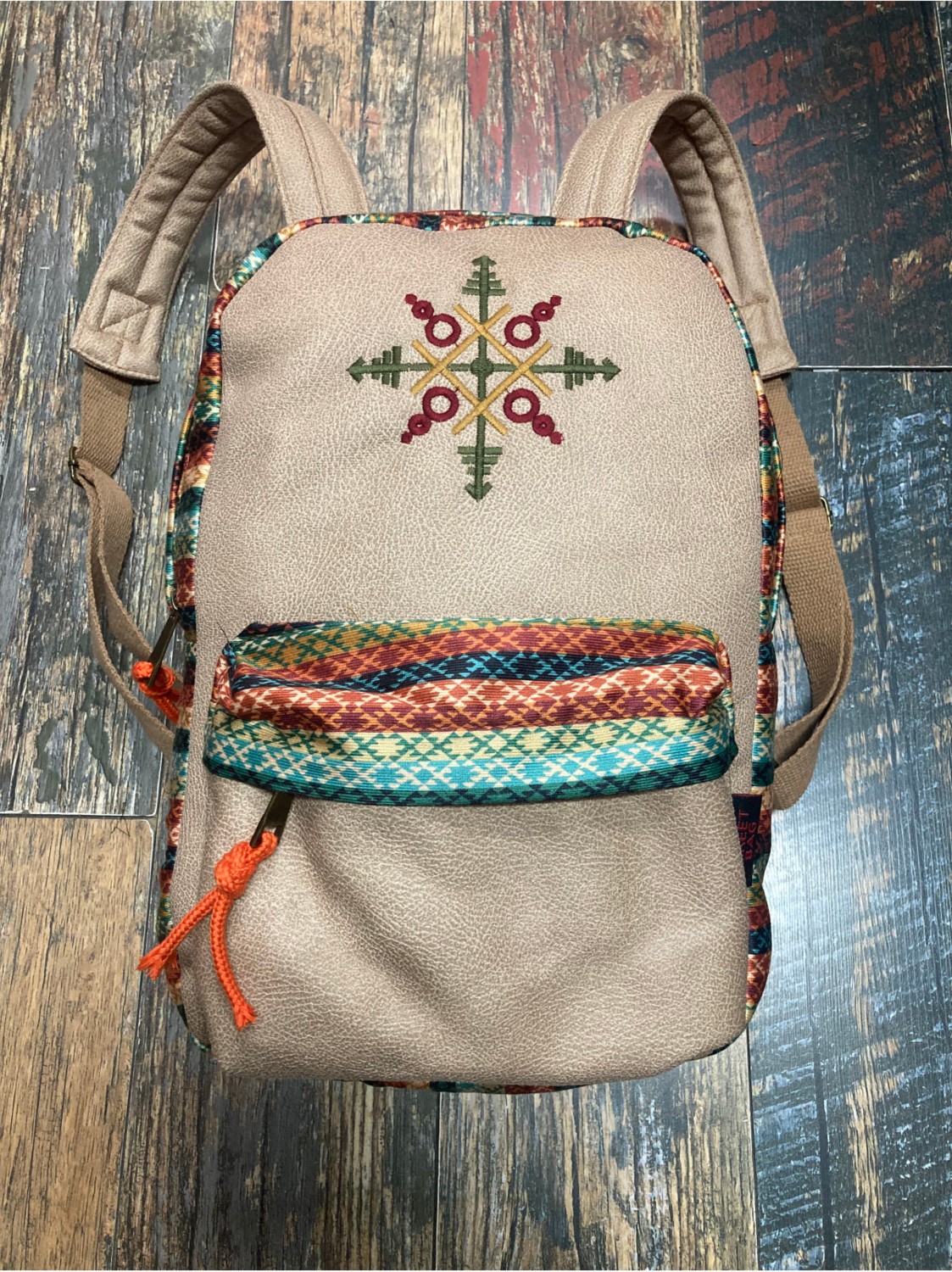 street&bagdnz Street Bag Nubi Etnik Otantik Desenli Nakışlı Sırt Çantası Bohem Sırt Çantası Günlük Kullanım Seyehat
