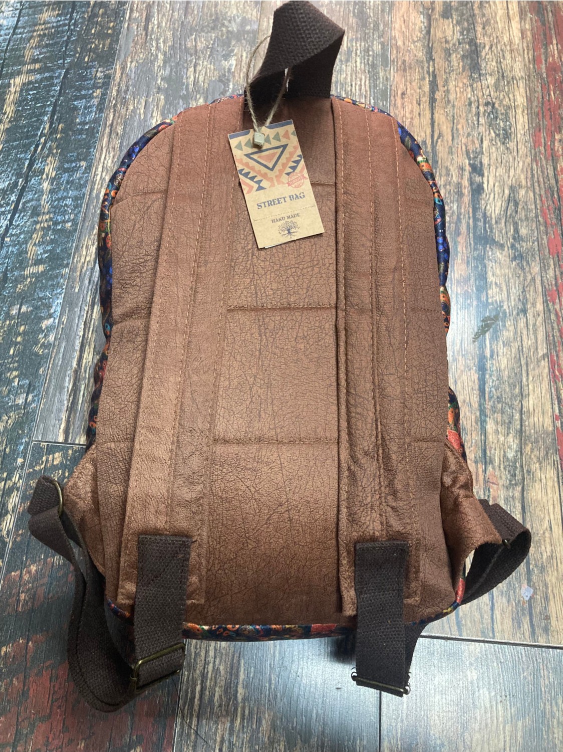 street&bagdnz Street Bag Nubi Etnik Otantik Desenli Nakışlı Sırt Çantası Bohem Sırt Çantası Günlük Kullanım Seyehat görsel 8
