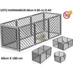 LEGANEST Üstü Kapanabilir 60CM x 60 cm 8 Ad Köpek,kedi, Tavşan Çiti