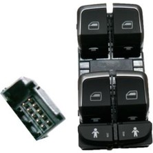 Parçazamanı Audı A7 2011 - 2016 Sol Ön 4 Cam Anahtarı Kromlu 10 Pinli