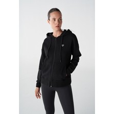 Hummel T-Ic Icona Kadın Siyah Kapüşonlu Ceket