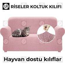 riselerhome Balpeteği 3 Kişilik Antrasit Lastikli Kanepe Örtüsü | Lastikli Koltuk Örtüsü | Koltuk Kılıfı Balpeteği Koltuk