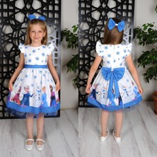 bebexy Beyaz Elsa Kız Çocuk Elbise