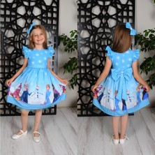 bebexy Mavi Elsa Kız Çocuk Elbise