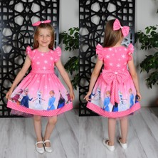 bebexy Pembe Elsa Kız Çocuk Elbise