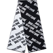 Just Cavalli Siyah - Beyaz Kadın Atkı 75RA2H08