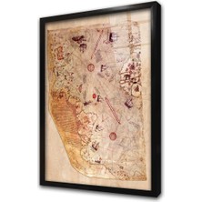 Tablosan Piri Reis Haritası 1513 Çerçeveli Cam Tablo