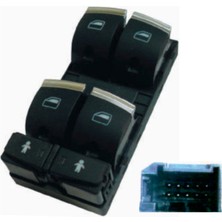 Parçazamanı Audi A6 2008 - 2011 Sol Dörtlü Cam Düğmesi Vakumlu