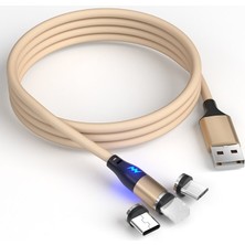 Papajack 3A Manyetik Sıvı Silikon Şarj Kablosu Hızlı Şarj USB C Tipi Kablo Cep Telefonu Kablosu Tel Veri Iletimi ile Xiaomi Için (Yurt Dışından)