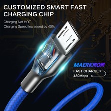 Papajack 3A Mikro USB Kablosu Samsung S7 Xiaomi Mi Android Naylon Mikro USB Tel Kablosu Cep Telefonu Veri Kabloları Hızlı Şarj USB Şarj Cihazı (Yurt Dışından)