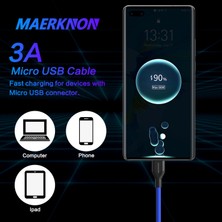 Papajack 3A Mikro USB Kablosu Samsung S7 Xiaomi Mi Android Naylon Mikro USB Tel Kablosu Cep Telefonu Veri Kabloları Hızlı Şarj USB Şarj Cihazı (Yurt Dışından)