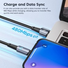 Papajack Toocki USB Yıldırım Kablosu iPhone 13 12 11 Pro Max Mini Xs Xr 8 7 Artı 6s Hızlı Şarj Kablosu iPhone Şarj Cihazı Tel Veri 3m (Yurt Dışından)