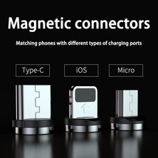 Papajack Kebiss LED Manyetik USB Şarj Kablosu Mikro USB C Tipi Kablo iPhone 14 13 11 12 Pro Max Xiaomi Telefon Şarj Cihazı USB Kablosu (Yurt Dışından)