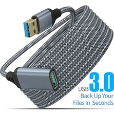 Papajack USB 3.0 Erkek-Dişi Yüksek Hızlı Iletim Veri Kablosu Bilgisayar Kamera Yazıcı Uzatma Kablosu 0.5m/1m/2m/3m (Yurt Dışından)