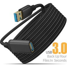 Papajack USB 3.0 Erkek-Dişi Yüksek Hızlı Iletim Veri Kablosu Bilgisayar Kamera Yazıcı Uzatma Kablosu 0.5m/1m/2m/3m (Yurt Dışından)