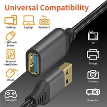 Papajack USB 3.0 Erkek-Dişi Yüksek Hızlı Iletim Veri Kablosu Bilgisayar Kamera Yazıcı Uzatma Kablosu 0.5m/1m/2m/3m (Yurt Dışından)