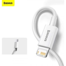 Baseus Super Şarj 1mt 2.4A Ultra Hızlı Apple iPhone Şarj Kablosu 480MB/SN Apple iPhone 11 12 13 14 Pro Max Şarj