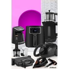 Goldmaster Airblack 36 Parça Airfryer Sıcak Hava Fritöz Avantajlı Elektronik Evlilik Paketi Mutfak Çeyiz Seti