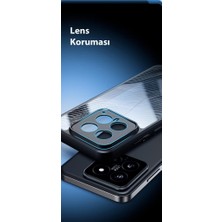 Coofbe Darbe Emici Solmaz Parmak Izi Bırakmaz Hidrofobik Lens Korumalı Xiaomi 14 Pro Kılıf Buzlu Kılıf