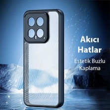 Coofbe Darbe Emici Solmaz Parmak Izi Bırakmaz Hidrofobik Lens Korumalı Xiaomi 14 Pro Kılıf Buzlu Kılıf