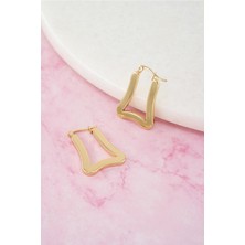 By Zeyna Aksesuar Kadın Vip Seri 316 L Paslanmaz Çelik Küpe