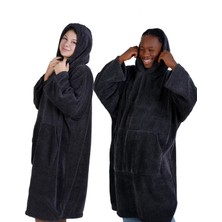 DensHaus Wellsoft Giyilebilir Kapşonlu Battaniye Unisex - Oversize