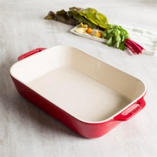 Staub Seramik Fırın Kabı Kırmızı 20*16Cm