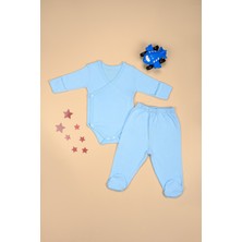 Bebe Tospik Pamuklu Uzun Kollu V Yaka Yumuşak Alt - Üst Zıbın Takım