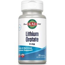 Kal Lithium Orotate 5 Mg 120 Veg Capsules