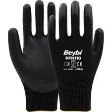Beybi PFN110 Polyester Örgü Üzeri ½ Köpük Nitril Kaplı Eldiven 12 Çift