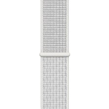Kyver Apple Watch Seri 10 42mm, Seri 9/8/7/6/SE/5/4/3 Spor Loop Dokuma 41mm 40mm 38mm Uyumlu Zirve Beyazı