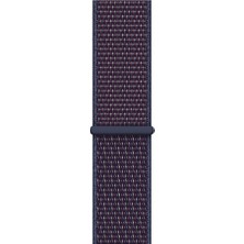 Kyver Apple Watch Seri 10 42mm, Seri 9/8/7/6/SE/5/4/3 Spor Loop Dokuma Kordon 41mm 40mm 38mm Uyumlu Çivit