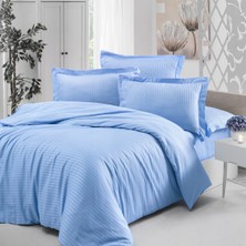 Alena Home Pamuklu Otel Serisi Çizgili Çift Kişilik Nevresim Takımı