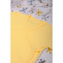 Bebe Tospik Pamuklu  Uzun Kollu V Yaka Çıtçıtlı Body Zıbın