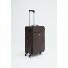 Valmenti Unisex Kahverengi Yılan Valiz 971 A50 Val Orta Boy