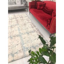 Meka Modern Desen Lastikli Kadife Halı Örtüsü