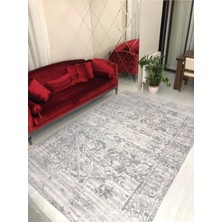 Meka Modern Desen Lastikli Kadife Halı Örtüsü