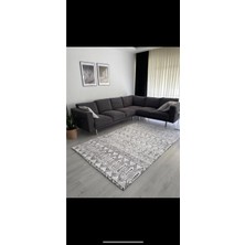 Meka Yeni Desen Etnik Beyaz Model Kadife Halı Örtüsü