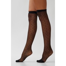 Katia & Bony Kadın Puantiyeli Dizaltı Çorap Siyah