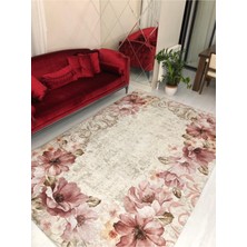Meka Gelincik Model Lastikli Kadife Halı Örtüsü
